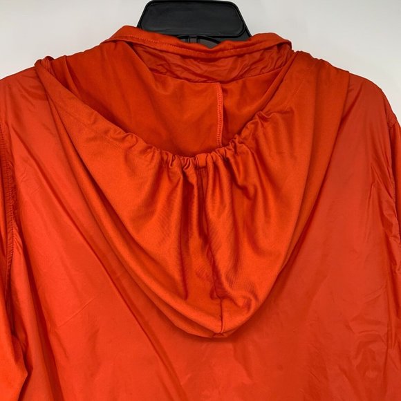 Avia Jacket Orange Pullover Hooded 1/4 Zip Windbreaker Long Sleeve - Picture 10 of 12